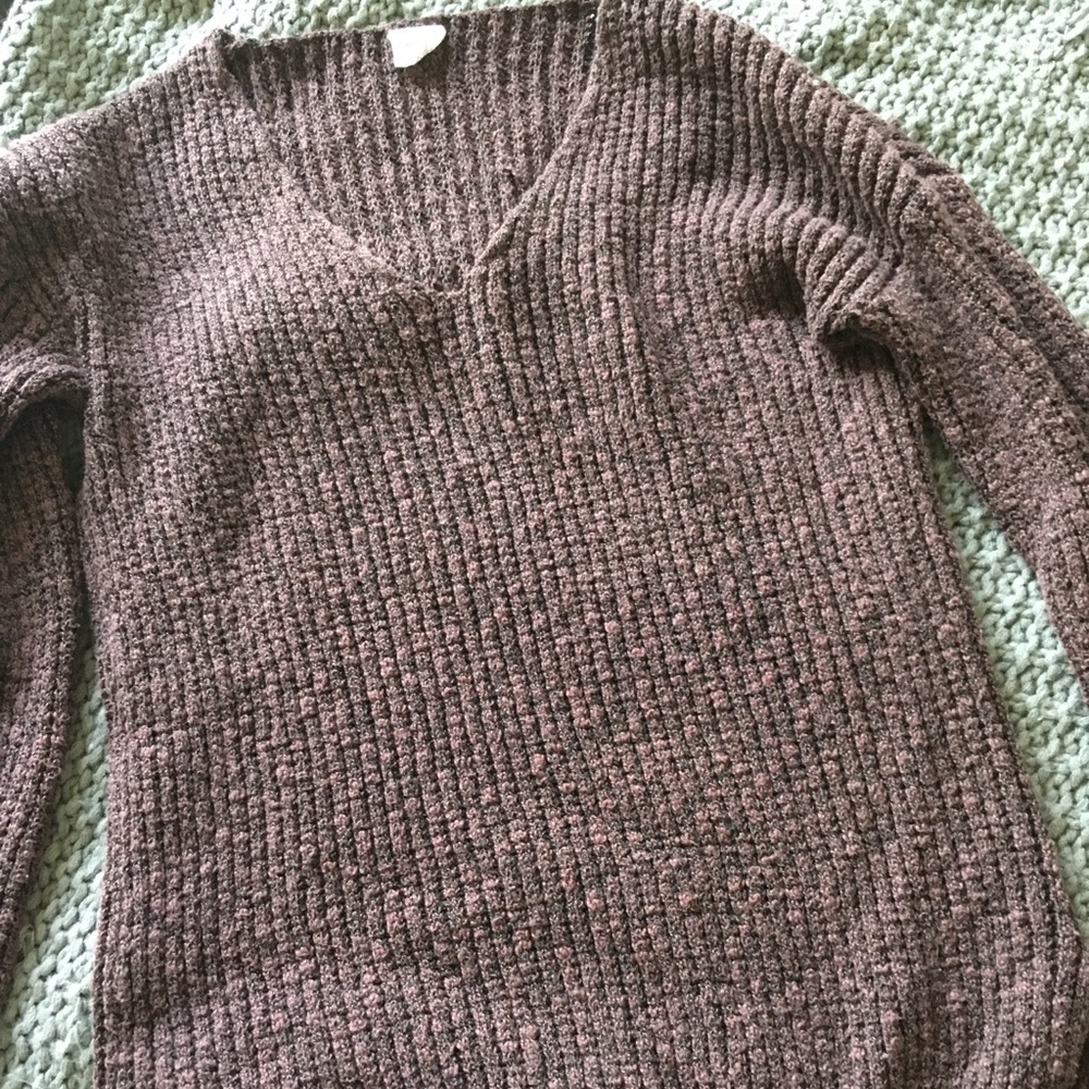 Purple/Black V-neck sweater